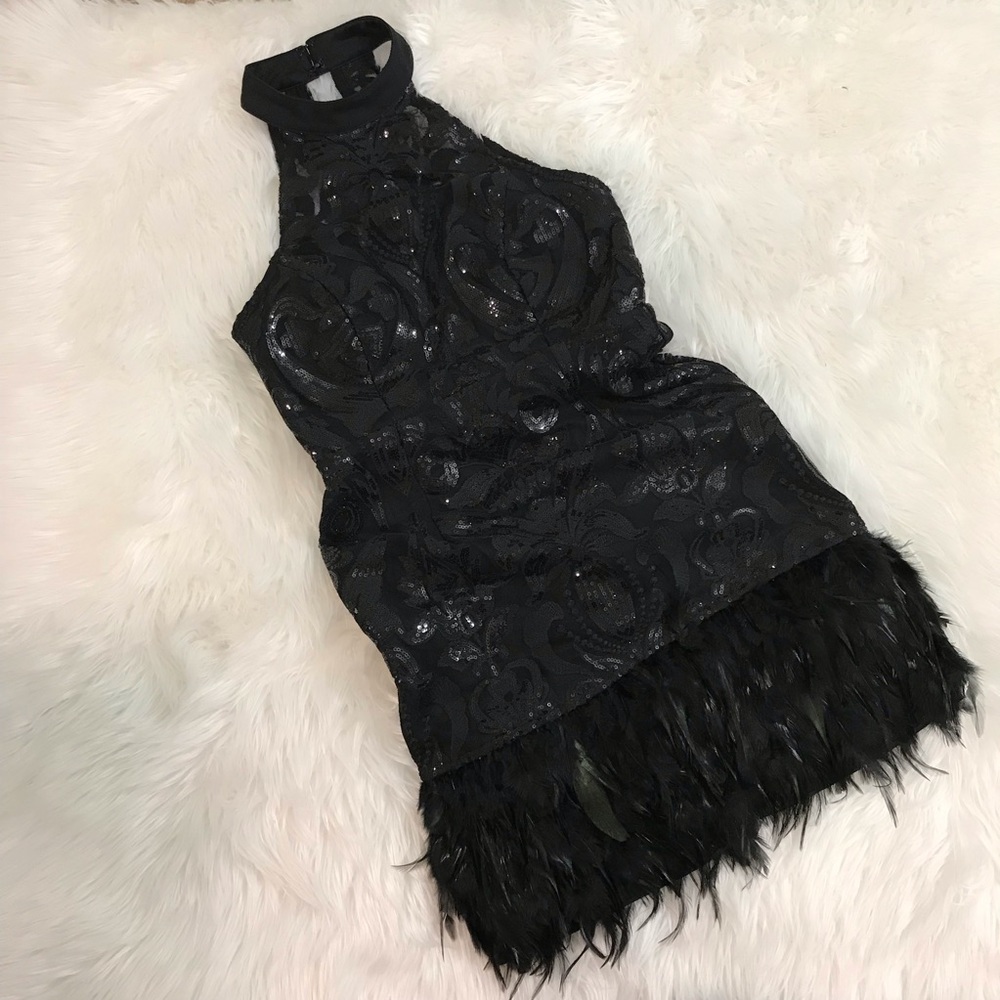 Gianni Bini- Black Sequin Dress